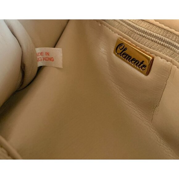 Vintage 1970s Clemente Genuine Python Clutch • Tan Exotic Snakeskin • Disco Era - Picture 2 of 11